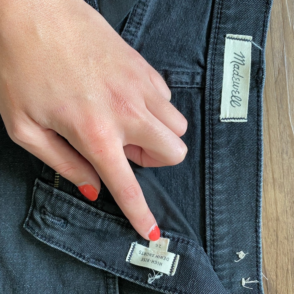 MADEWELL: High Rise Denim shorts - Picture 3 of 3
